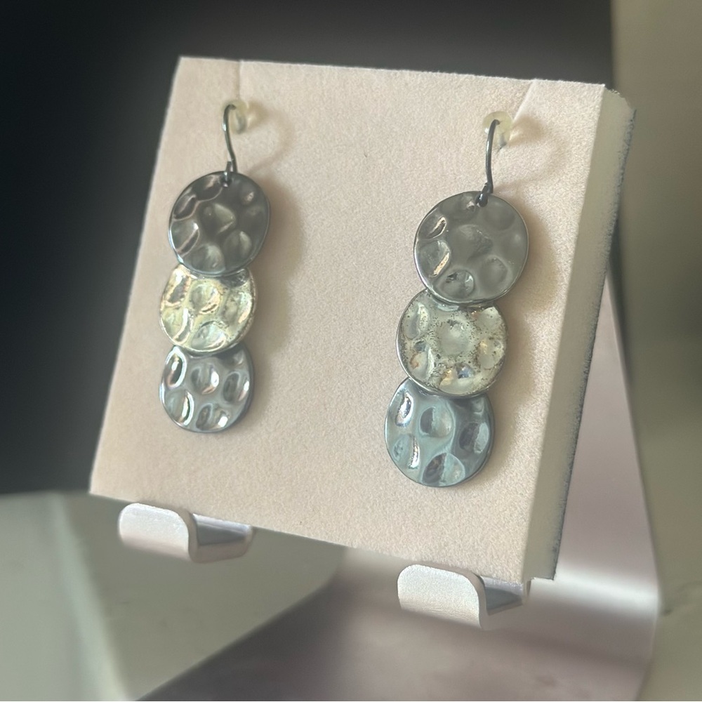 Hammered metal Dangle Earrings